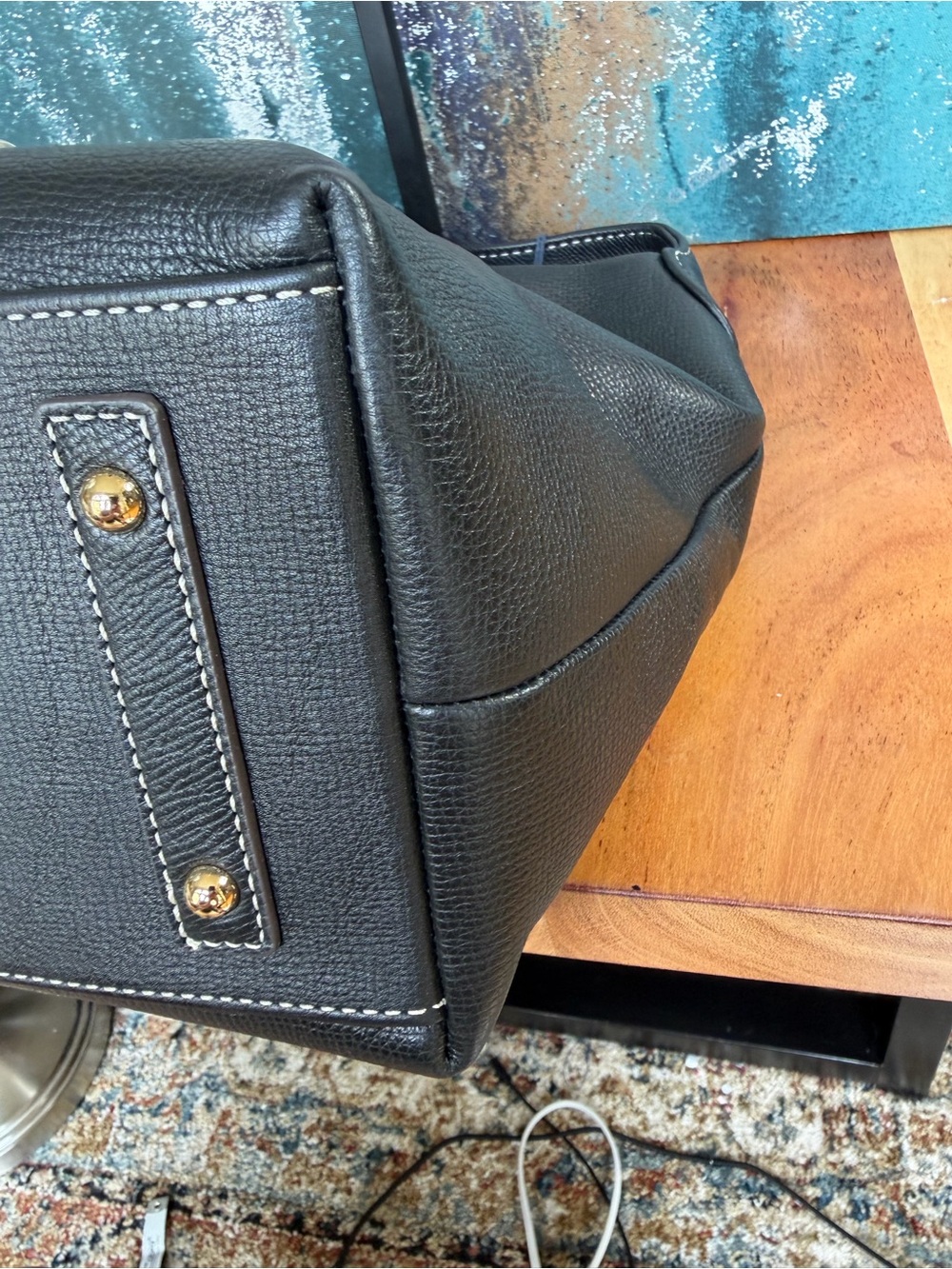 Dooney‎ & Bourke Classic Sorrento Logo Lock Sac Black Leather Hobo NWT - Picture 12 of 15